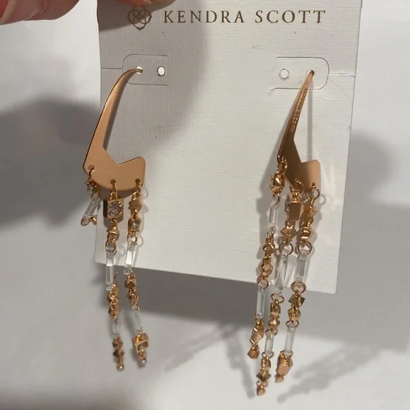 KENDRA SCOTT NWT Corza Rose Gold Statement Earring - Picture 5 of 5